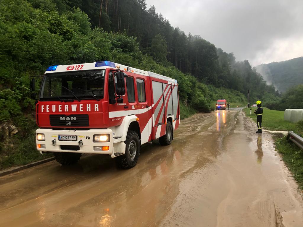Unwetter über Gemeindegebiet