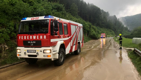 Unwetter über Gemeindegebiet