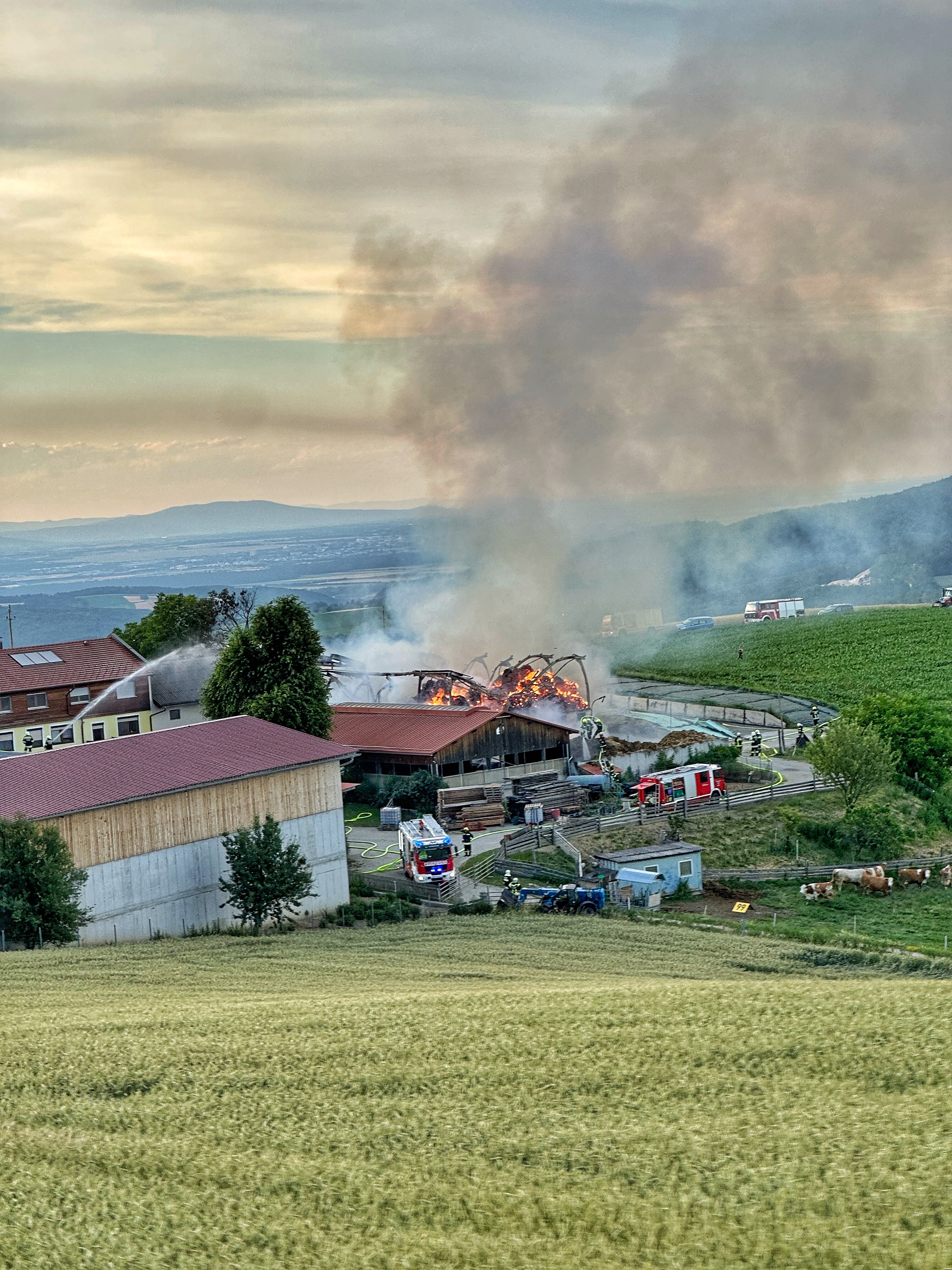 B3 Dachstuhlbrand in Schlag