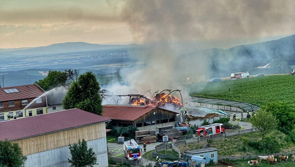 B3 Dachstuhlbrand in Schlag