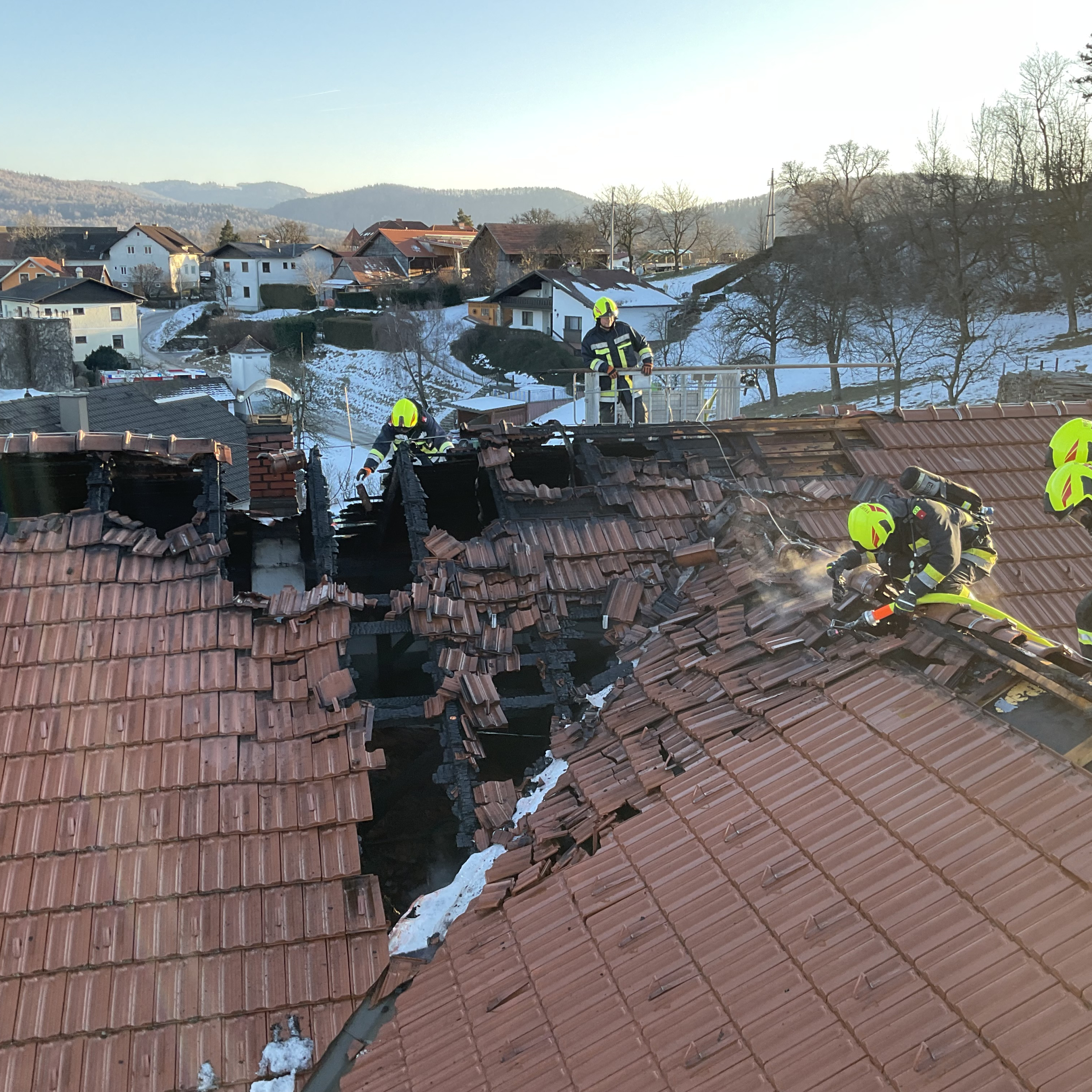 Dachstuhlbrand in Reitersberg